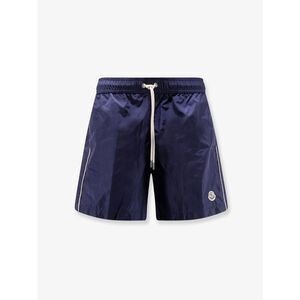 Moncler Men Nylon Swim Shorts With Side Logo Patch